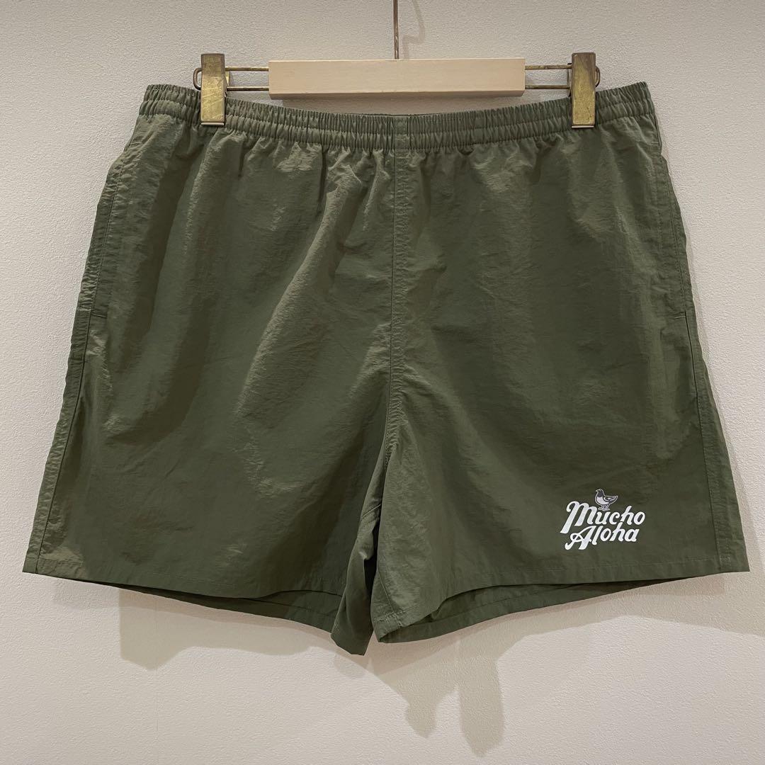 ムチョアロハ Lサイズ オリーブ ショートパンツ MAT-PN002登山ウェア・アウトドアウェア