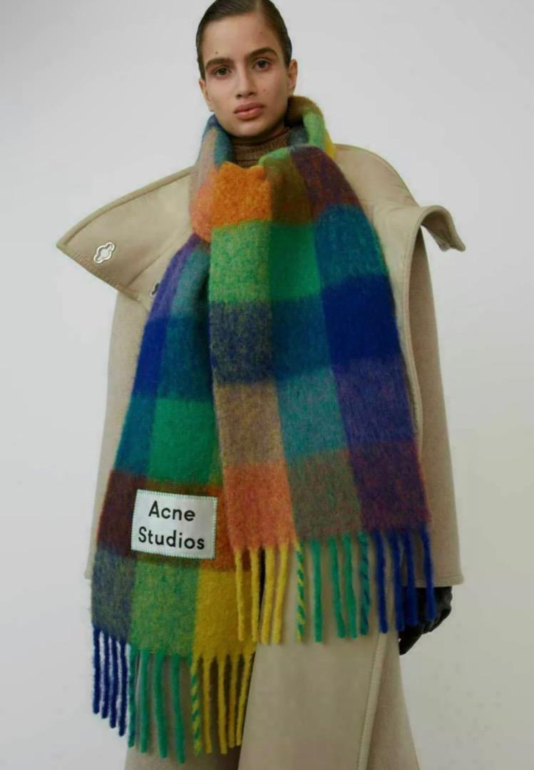 【新品未使用】Acne Studios マフラー イエロー・グリーン系