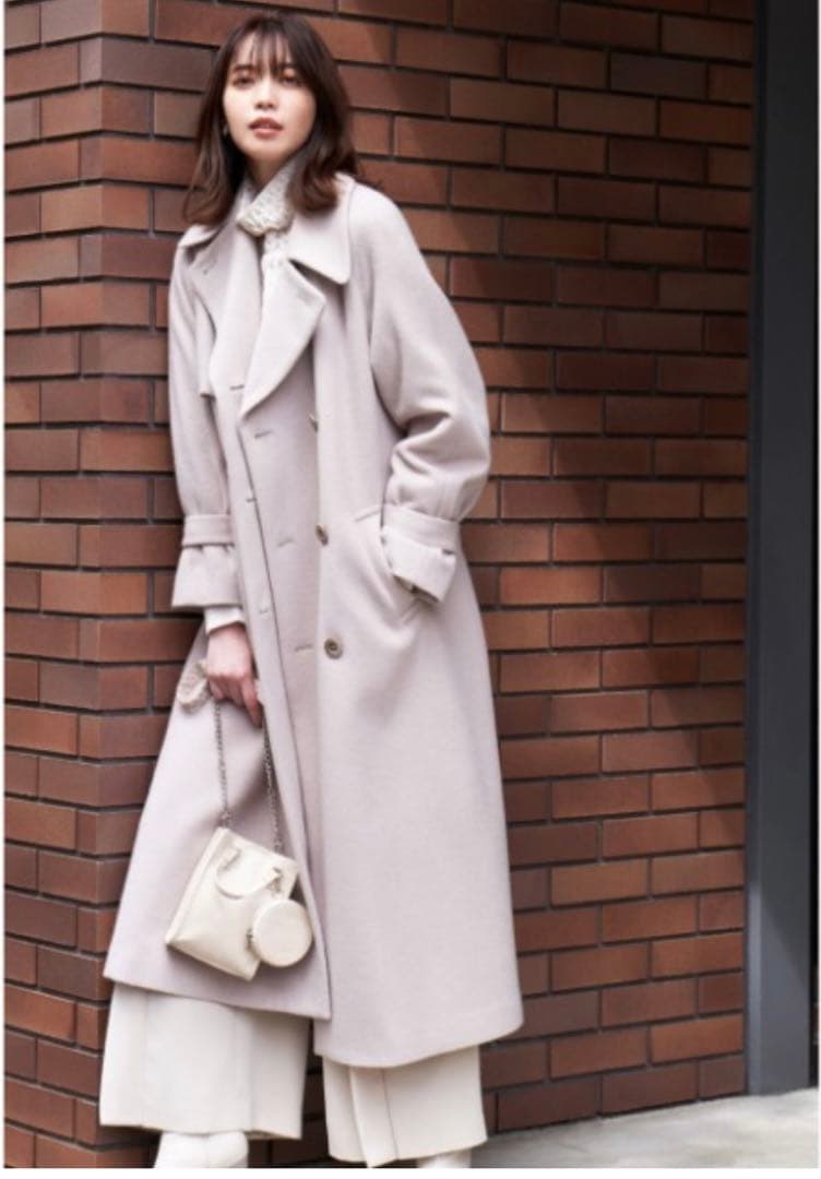 【美品】ココディール　ウールトレンチデザインコート