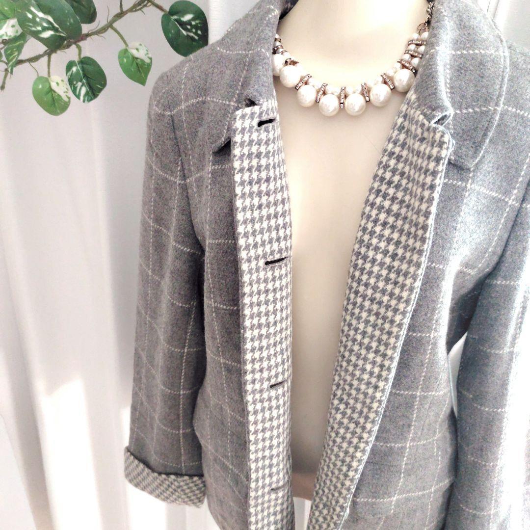 ⭐カシミア混⭐Joconde マダムジュコンダ　千鳥　チェック　М