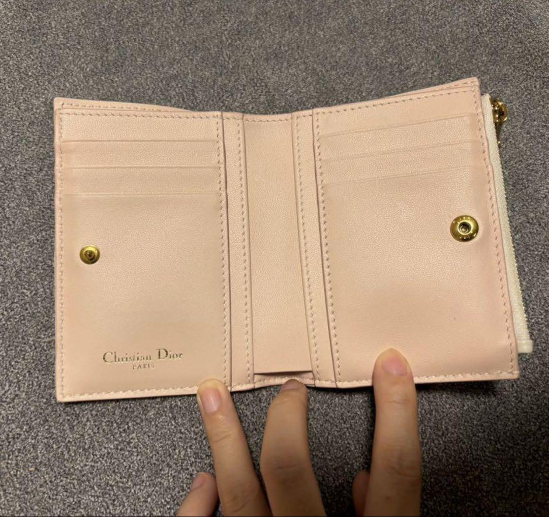 Dior ネイビー キルティング 二つ折り財布