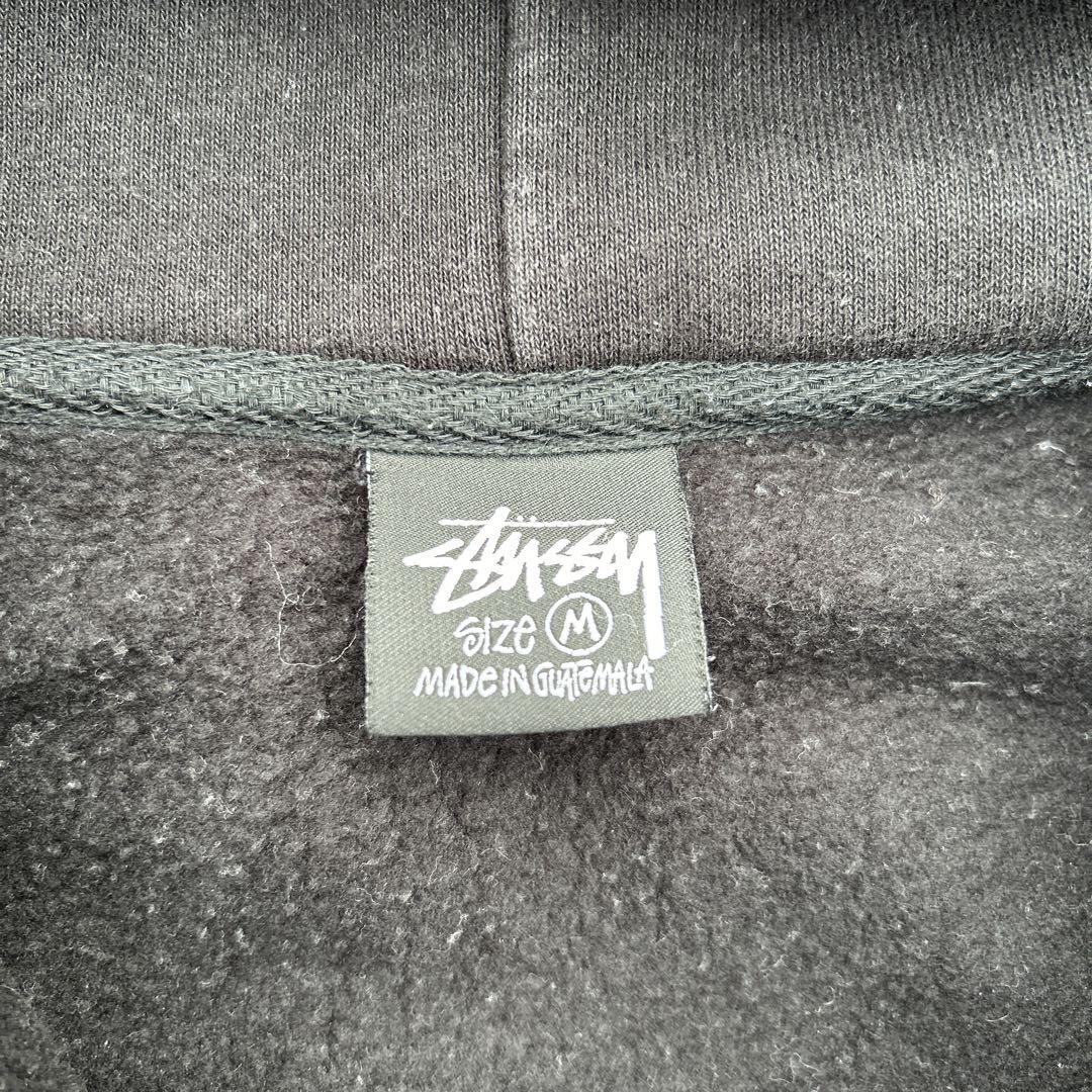 stussy ジップパーカー　ブラック　ラット　肉厚　即完売品　入手困難