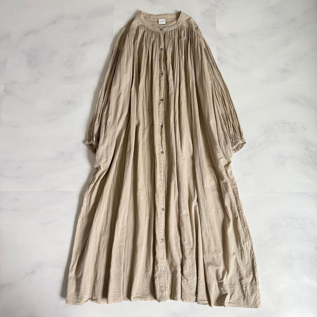 アーバンリサーチドアーズ コットンボイルギャザーワンピース 長袖