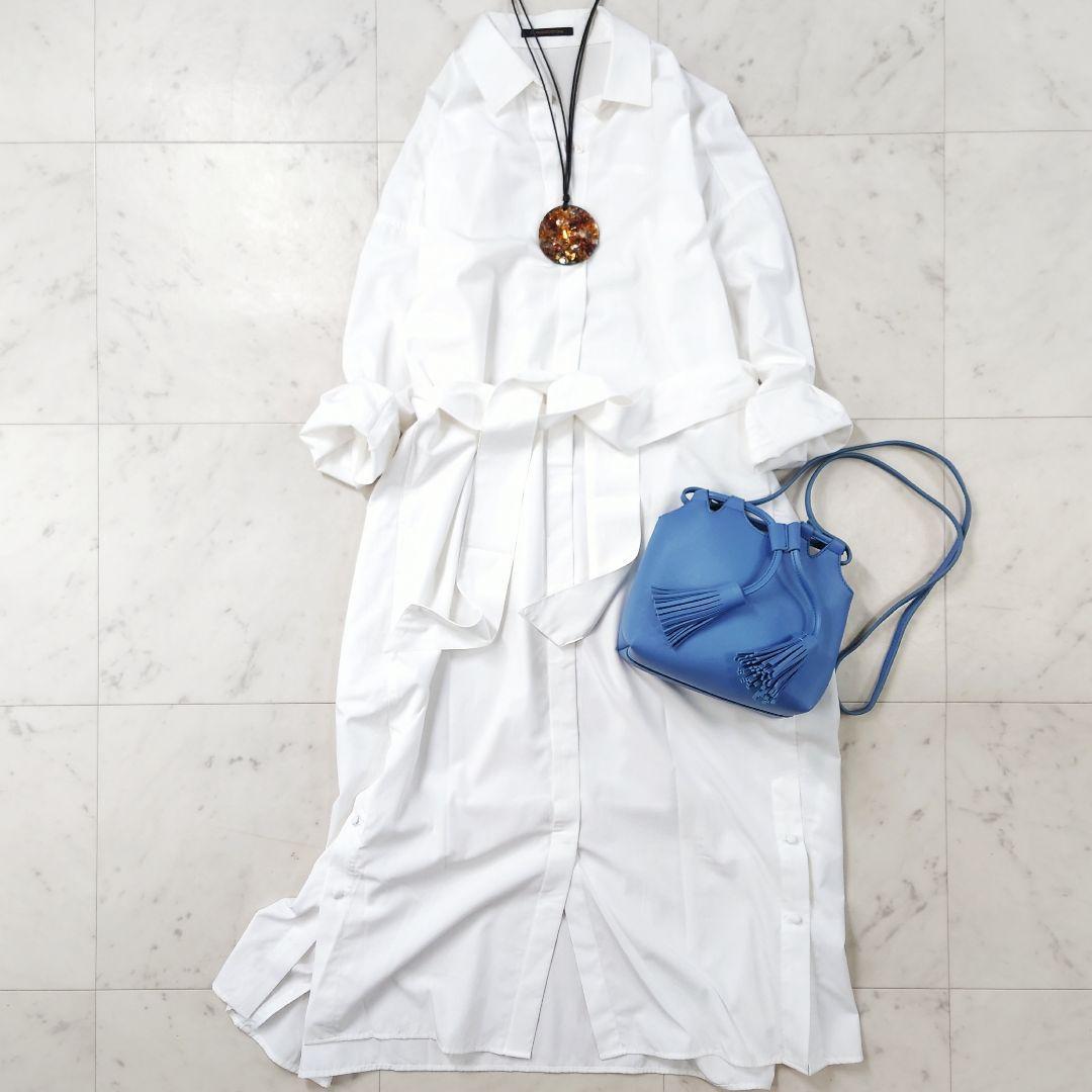 美品♪ バンヤードストーム ロング シャツワンピース ウエストベルト
