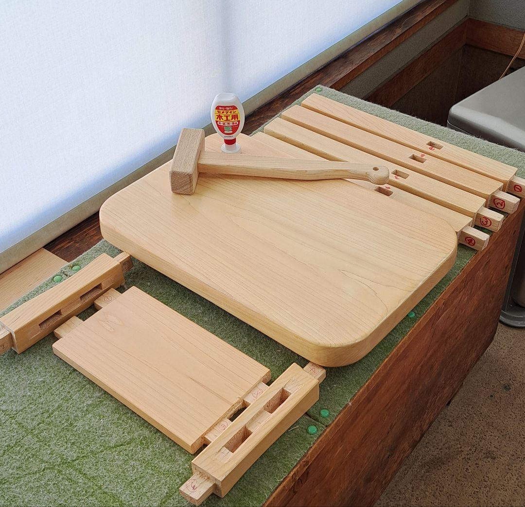 ひのき製 手作りスツール 家事用