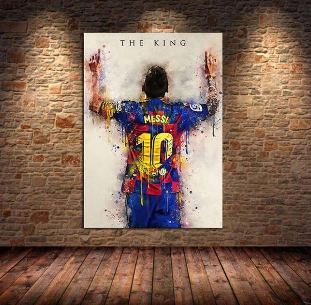 メッシ サッカー ワールドカップ キャンバス ポスター 50×70cm