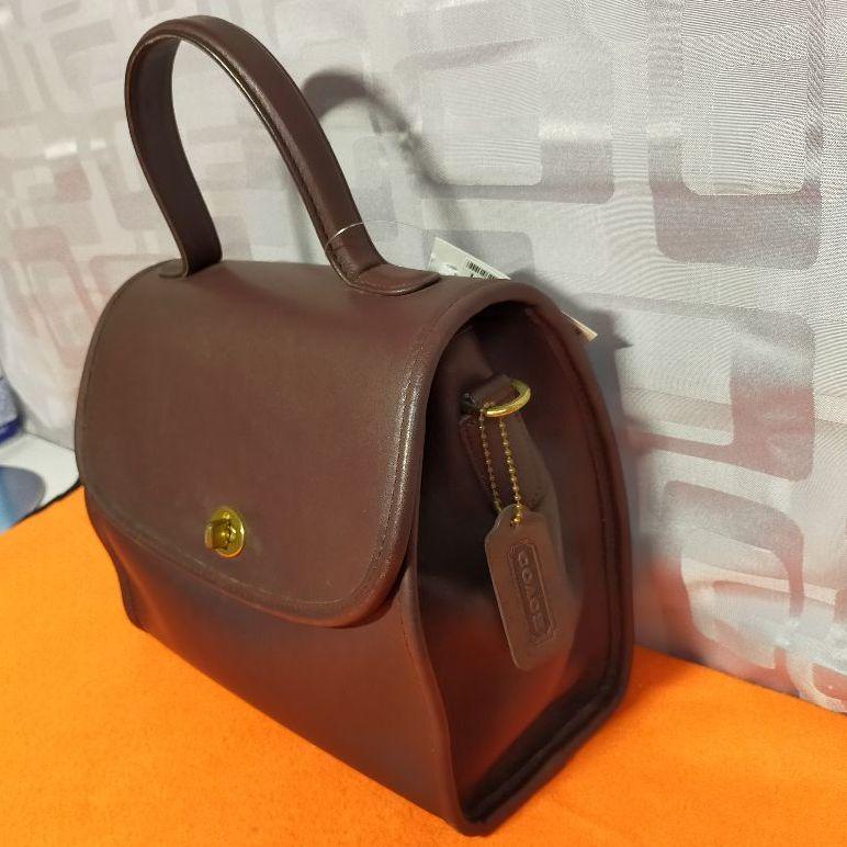 コーチ COACH ハンドバッグ 本革 レザー 茶 ブラウン 590