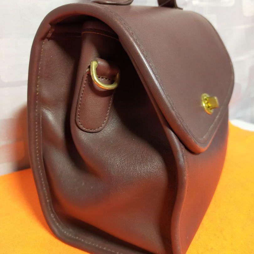 コーチ COACH ハンドバッグ 本革 レザー 茶 ブラウン 590