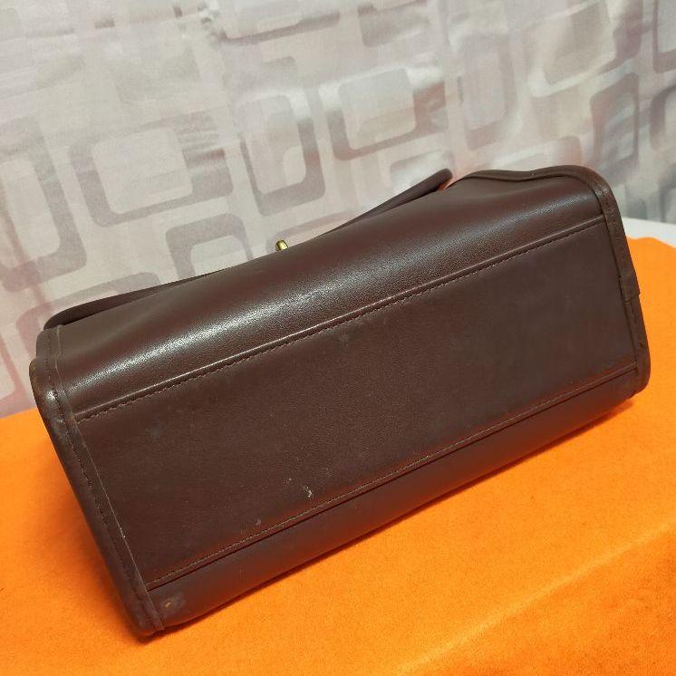 コーチ COACH ハンドバッグ 本革 レザー 茶 ブラウン 590