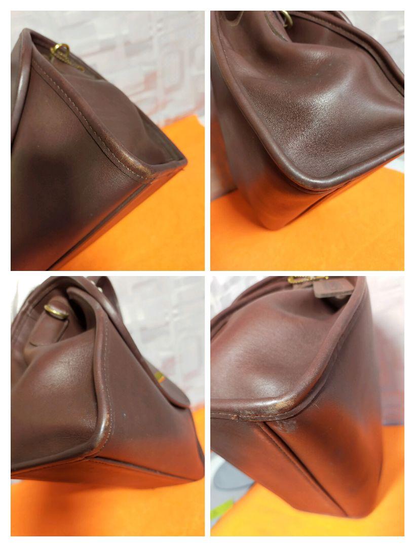 コーチ COACH ハンドバッグ 本革 レザー 茶 ブラウン 590