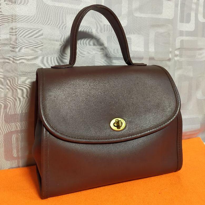 コーチ COACH ハンドバッグ 本革 レザー 茶 ブラウン 590