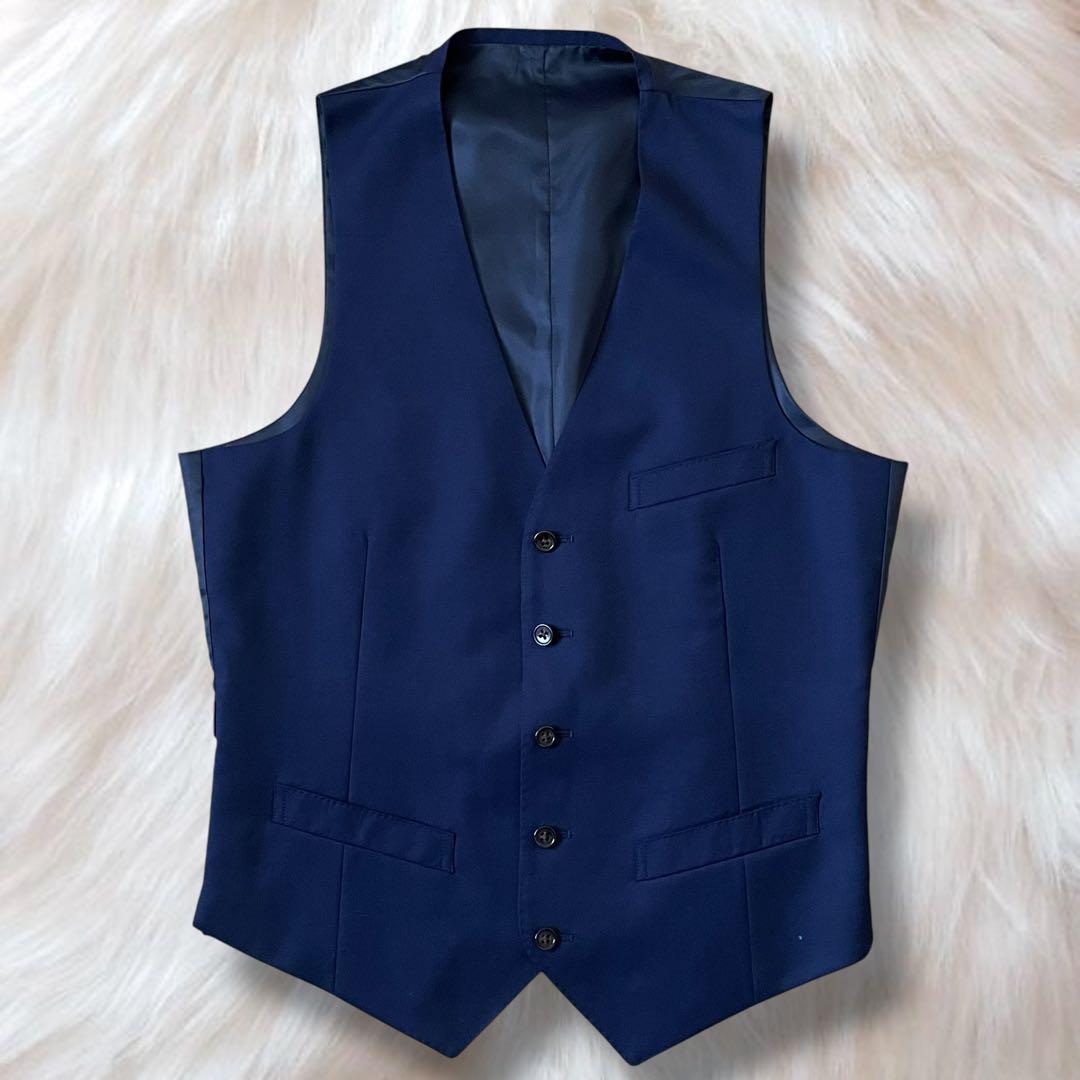 azabu tailor/麻布テーラー ネイビー チェック柄 スリーピース