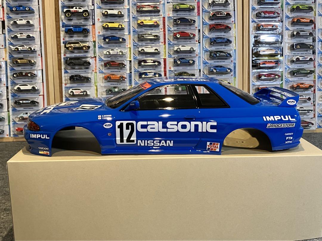 タミヤ ラジコン 日産スカイラインGT-R 塗装済 スペアボディ R32 ブルー