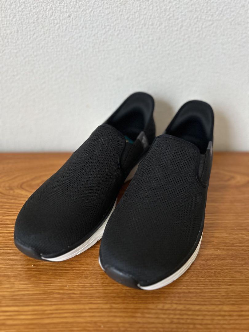 SKECHERS スリッポン 黒 27センチ