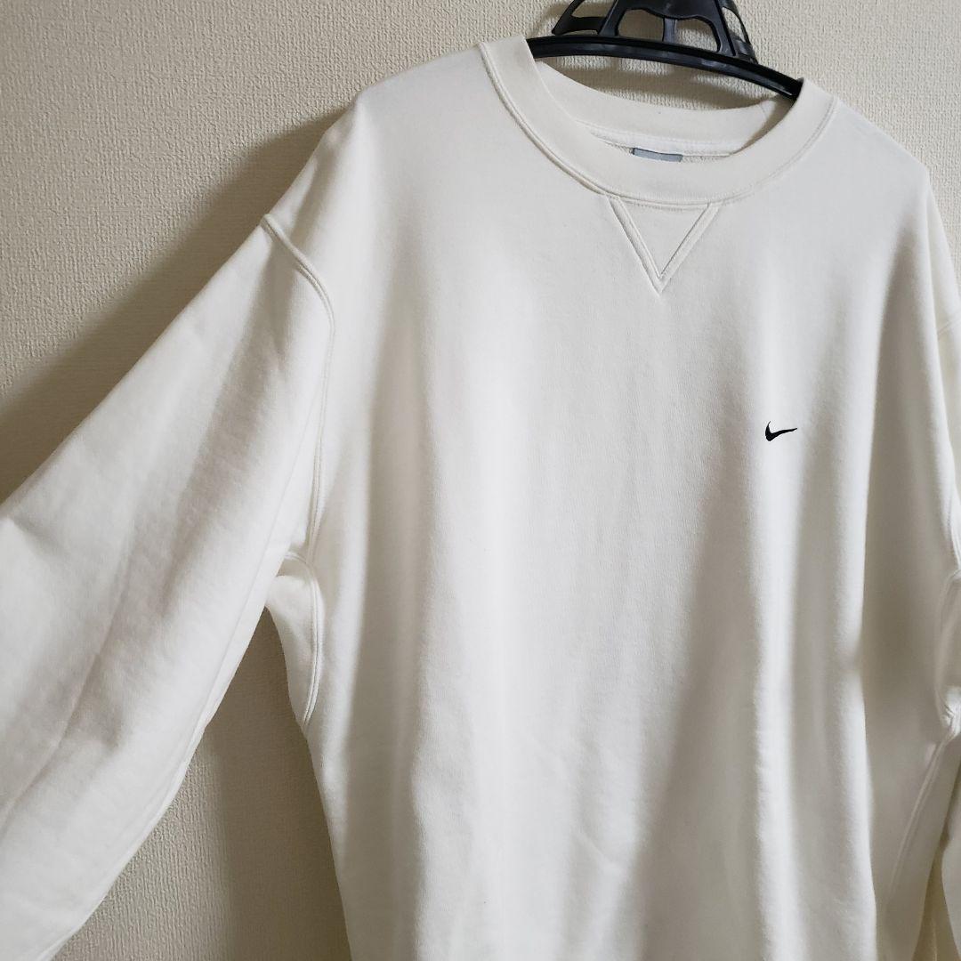 希少00S】NIKE/ナイキスウッシュ刺繍ホワイトL/2000年