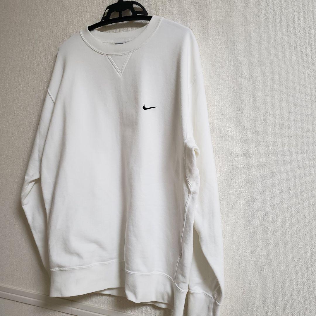 希少00S】NIKE/ナイキスウッシュ刺繍ホワイトL/2000年