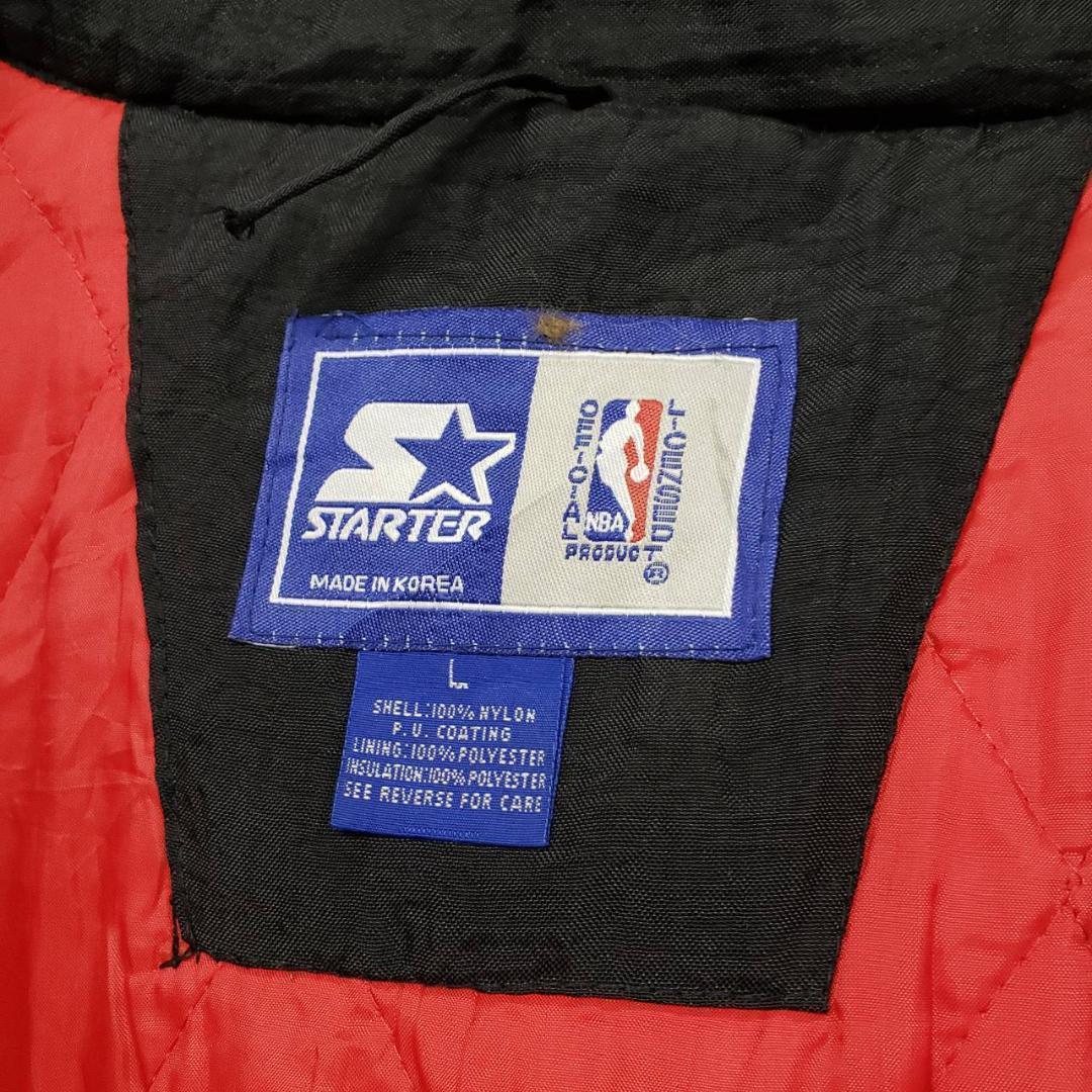 古着 90s スターター L NBA ナイロンジャケット シカゴブルズ 刺繍