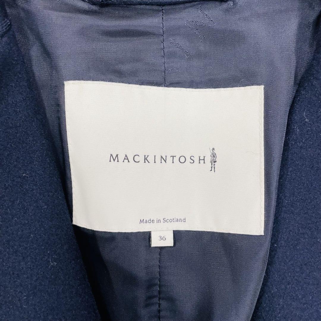 極美品/現行 マッキントッシュ チェスターコート M相当 ロロピアーナ 36 紺