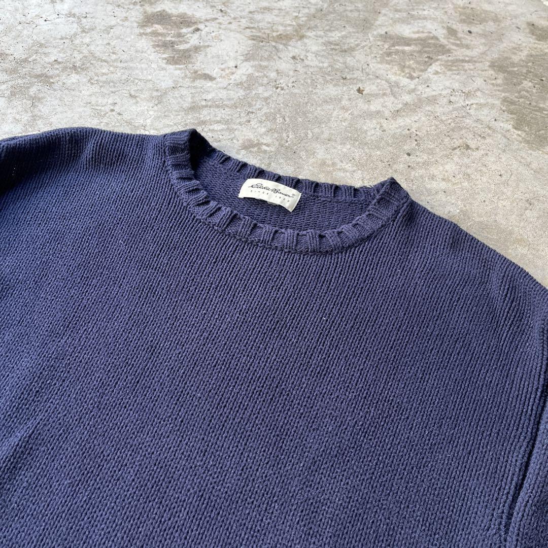 90s eddie bauer コットンニット 白タグ