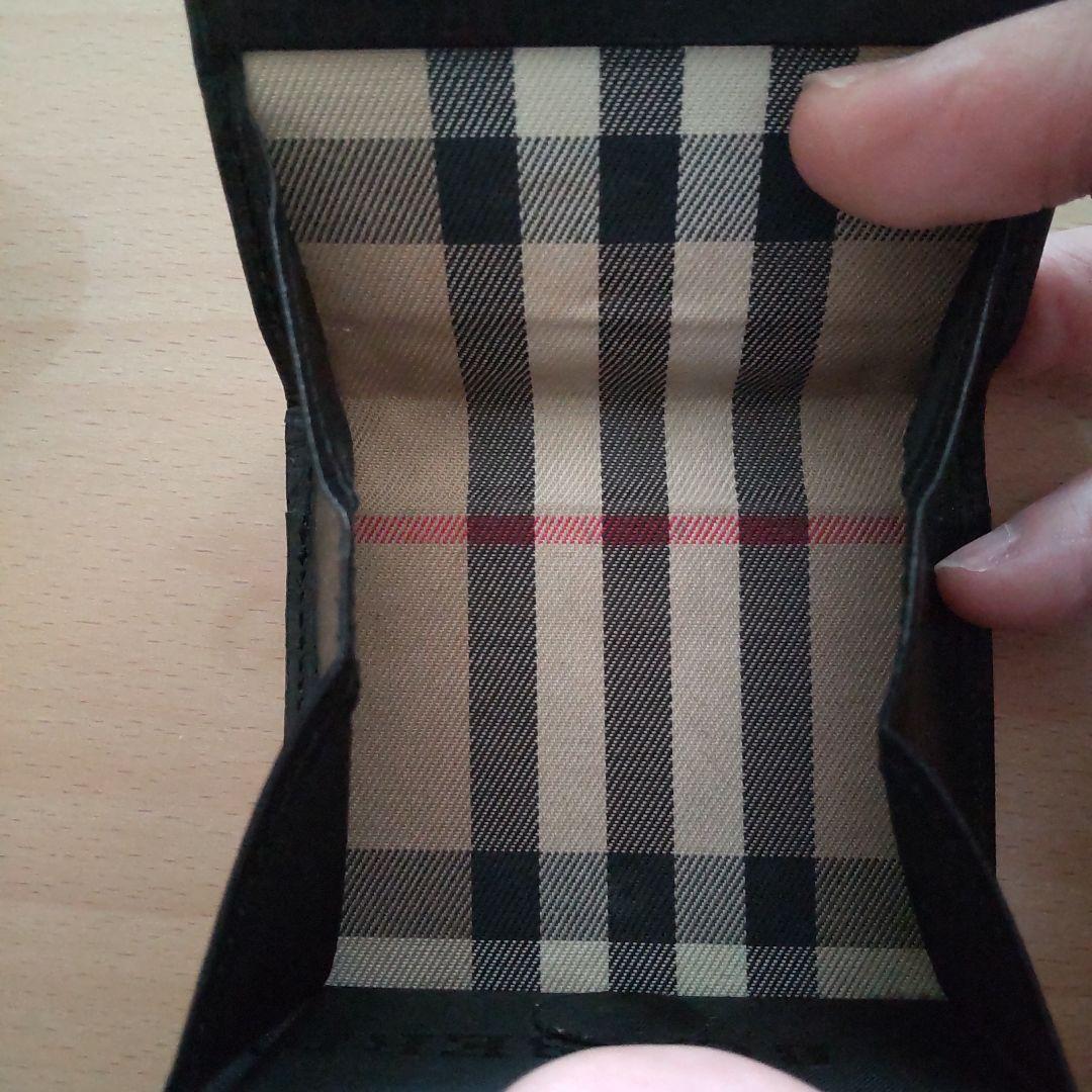 バーバリーBURBERRY ブラック 二つ折り財布コインケース