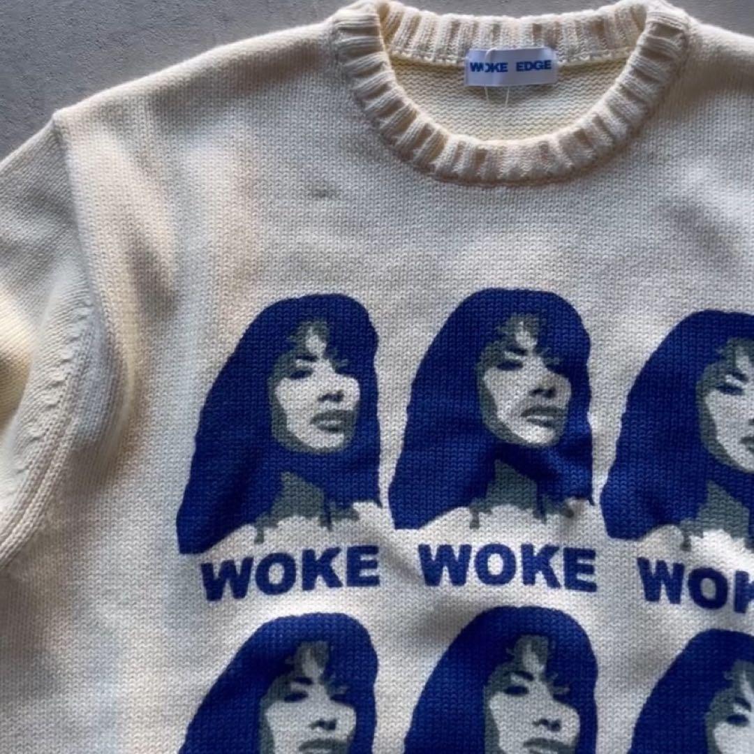 【超美品】WOKE EDGEニットセーター クリーム
