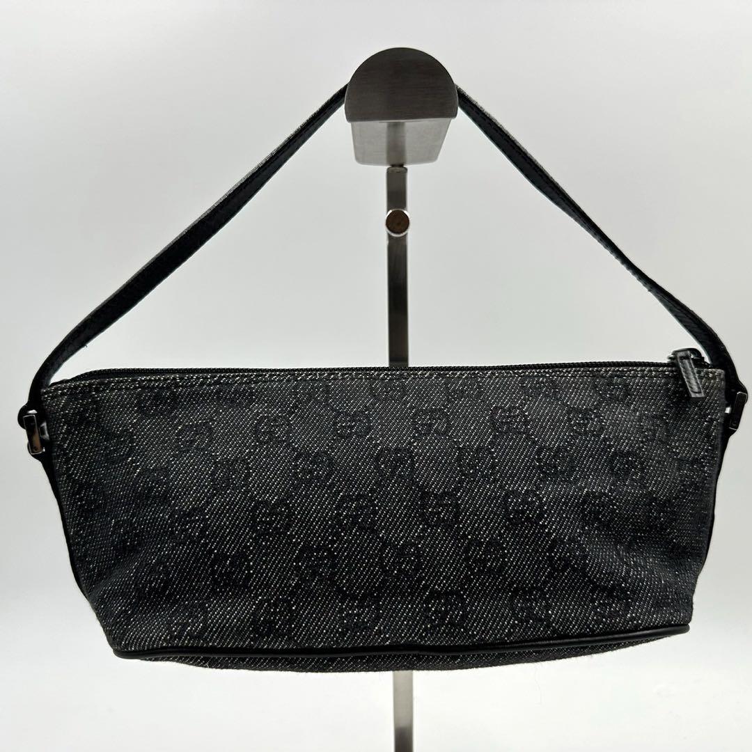 【極美品】GUCCI アクセサリーポーチ GG キャンバス ワンショルダー 黒