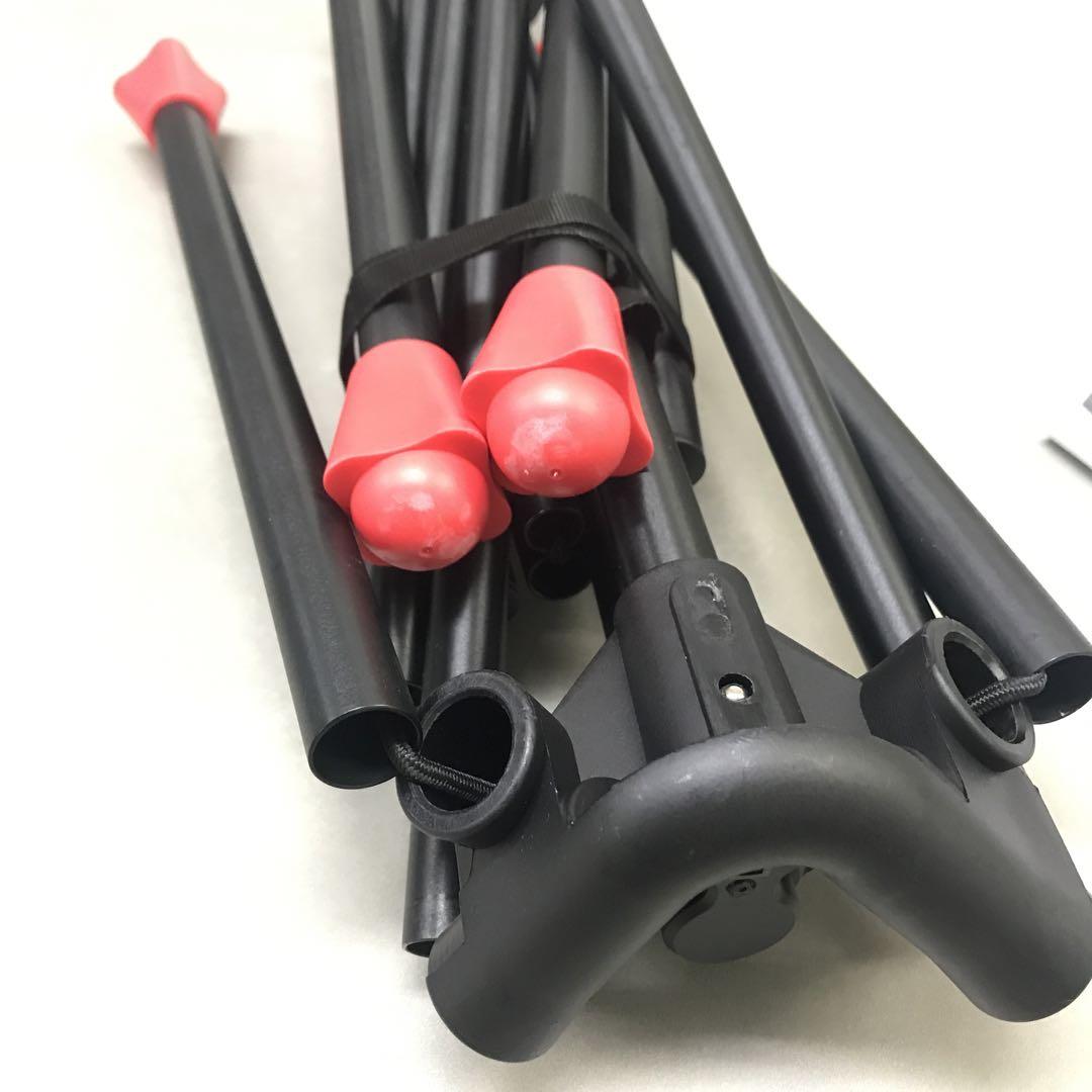 チャムス　コンパクトチェアブービーフットハイ ベージュ/レッド【未使用・傷あり】