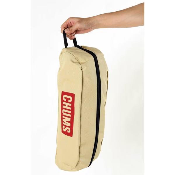 チャムス　コンパクトチェアブービーフットハイ ベージュ/レッド【未使用・傷あり】