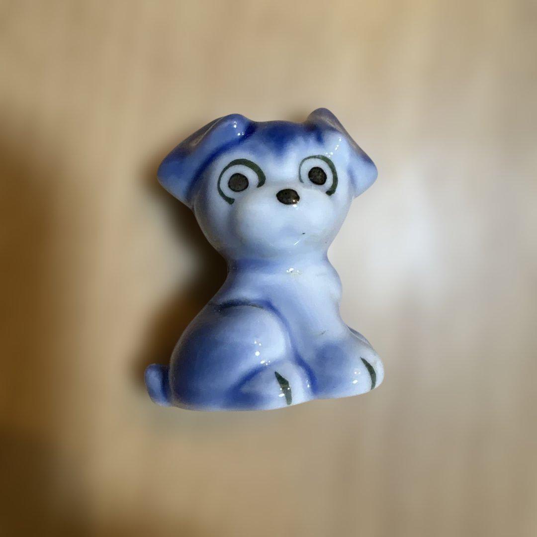 昭和レトロ ワンちゃん 犬 人形 ミニサイズ 置物 陶器 - メルカリ