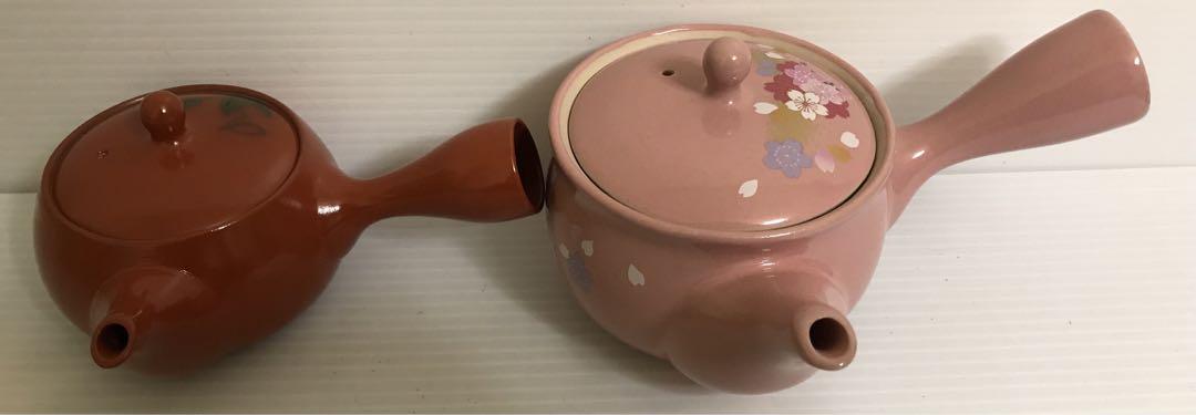 急須 朱泥急須 花柄 茶器2個セット
