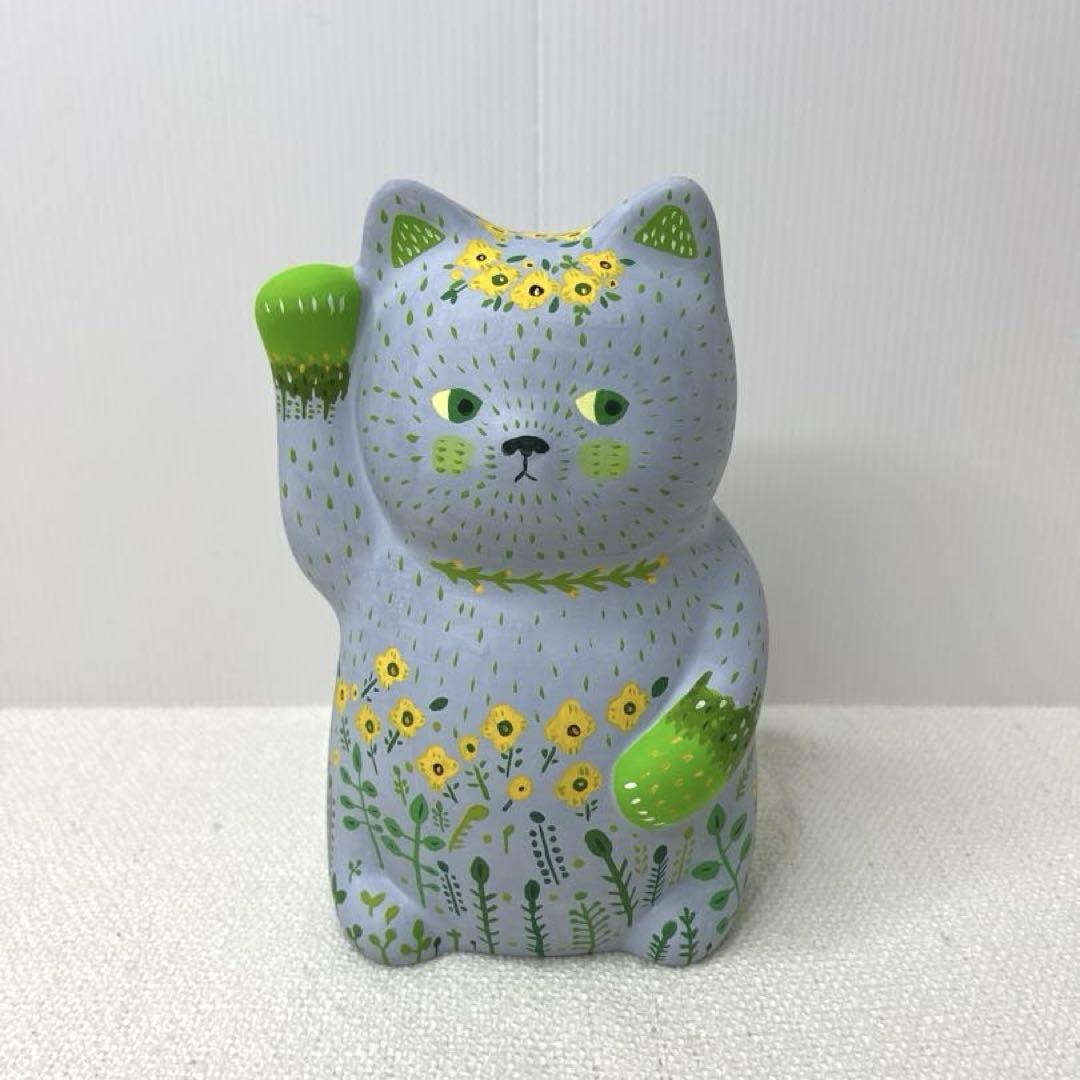 【超美品】招き猫貯金箱　作家ヒラノマキコ