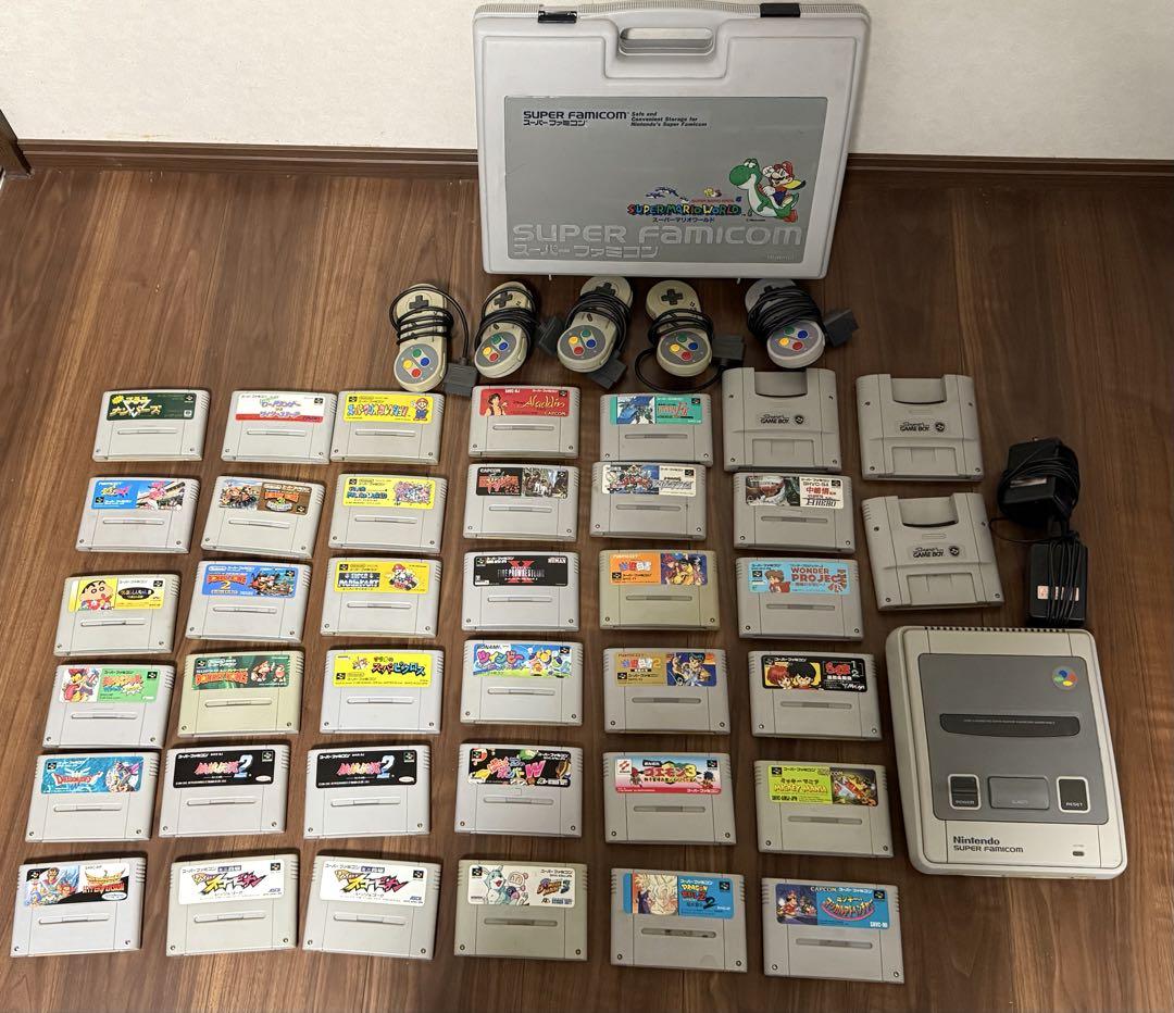 動作未 スーパーファミコン本体 ソフト38本セット