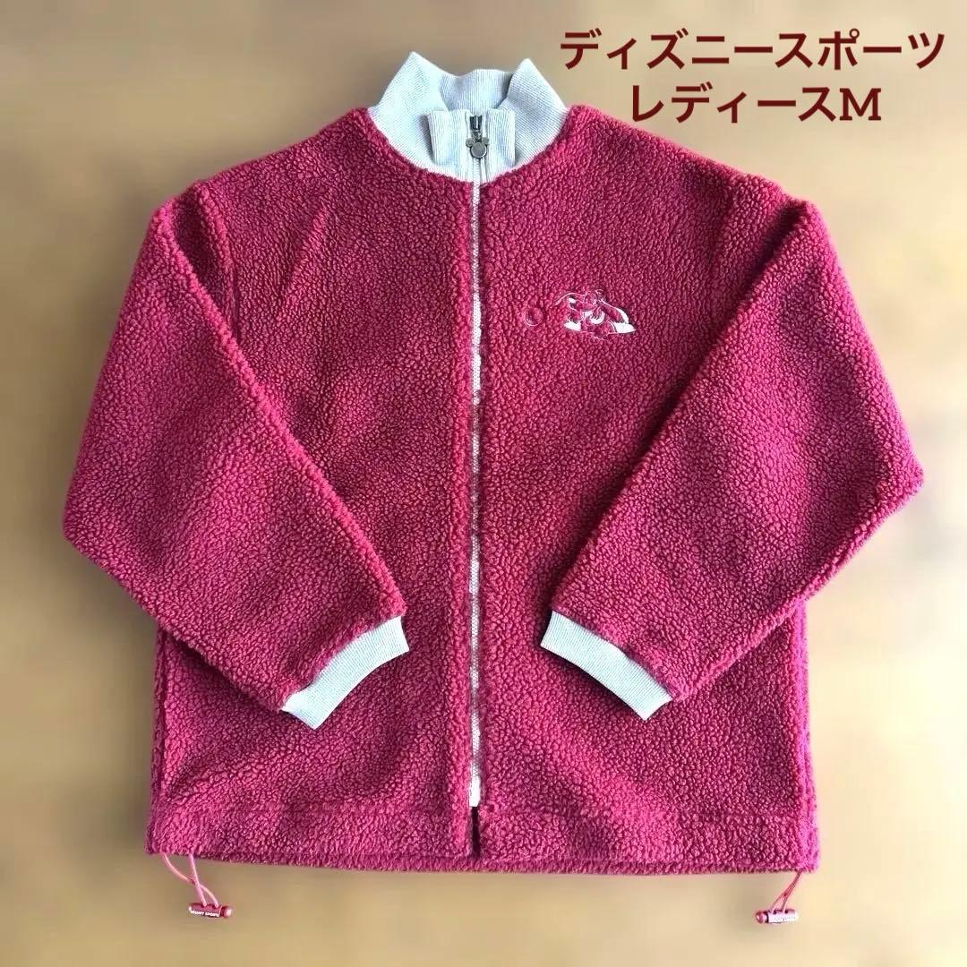 【ディズニースポーツ】ミッキーマウス　ボアジャケット　ジャンパー　レッド　M