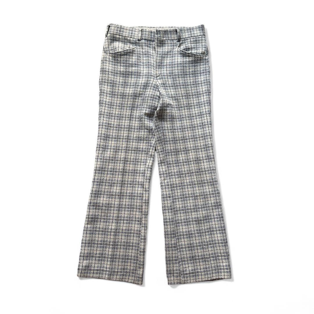70s sears “KINGS ROAD” Plaid Flare Pants