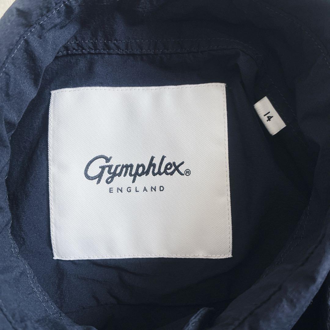 Gymphlexジムフレックス ナイロンボタンダウンシャツ 刺繍ロゴ 紺 14 Gymphlexジムフレックス ナイロンボタンダウンシャツ 刺繍ロゴ 紺 14