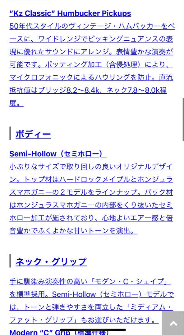 Kz One Semi-Hollow 検索用　PRS