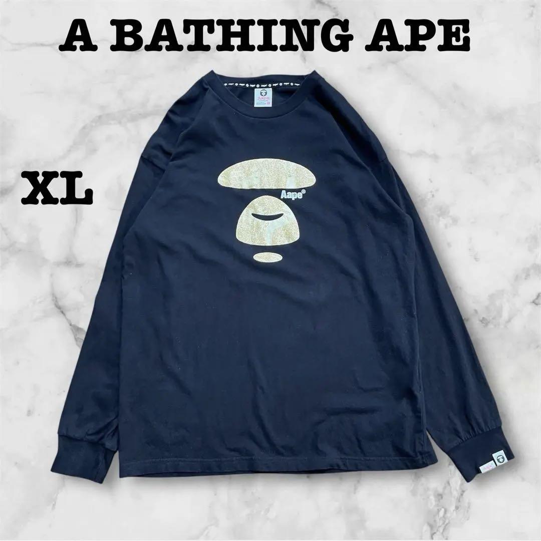 ア ベイシング エイプ A BATHING APE ロンT ブラック黒