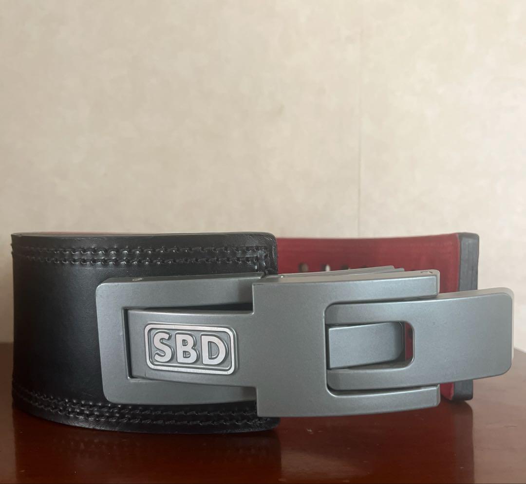 SBD パワーベルト 黒と赤 レザー M