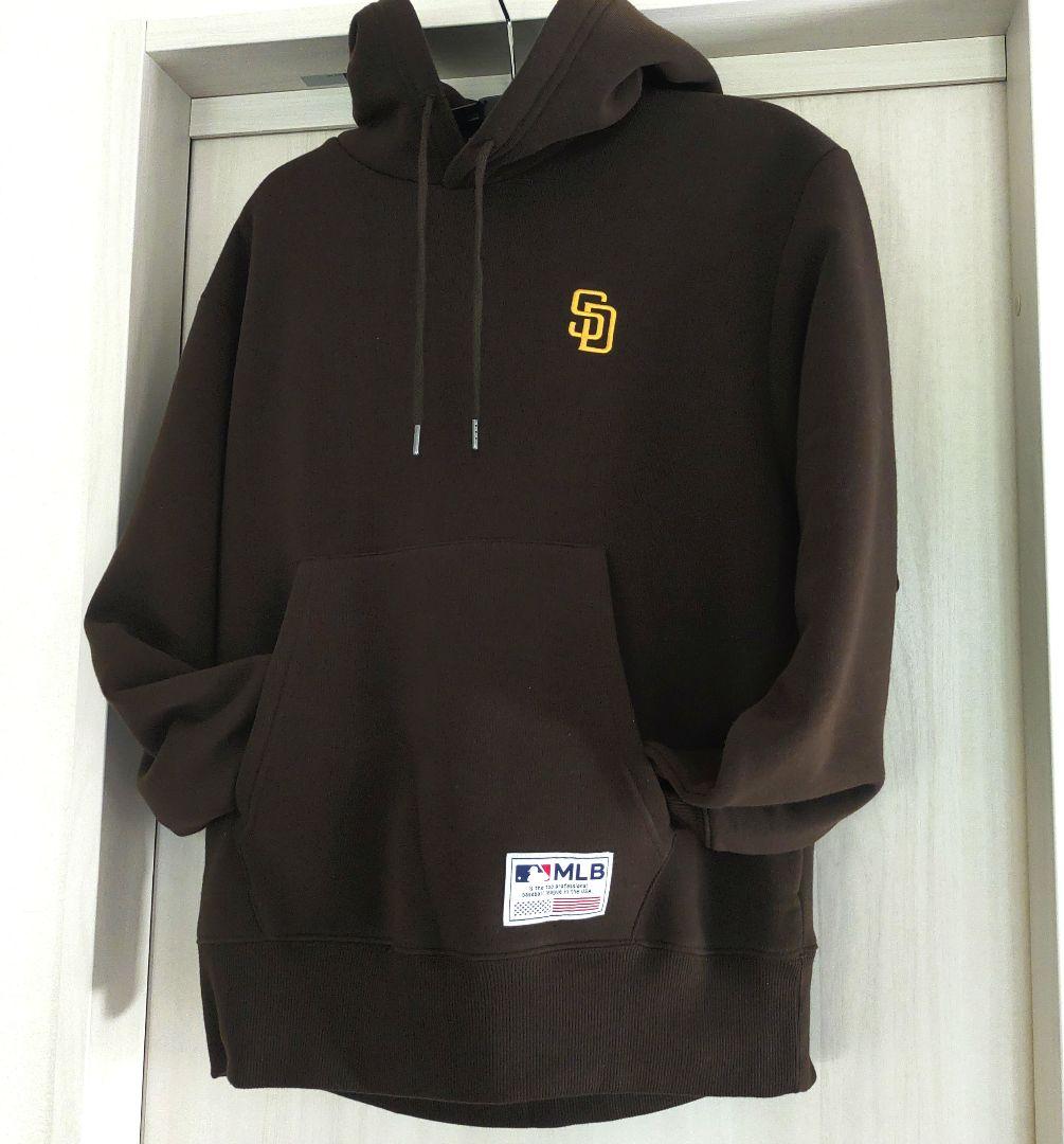 【a-so】MLB パドレス　パーカー　スエット　フード付き　Ｌ　裏起毛