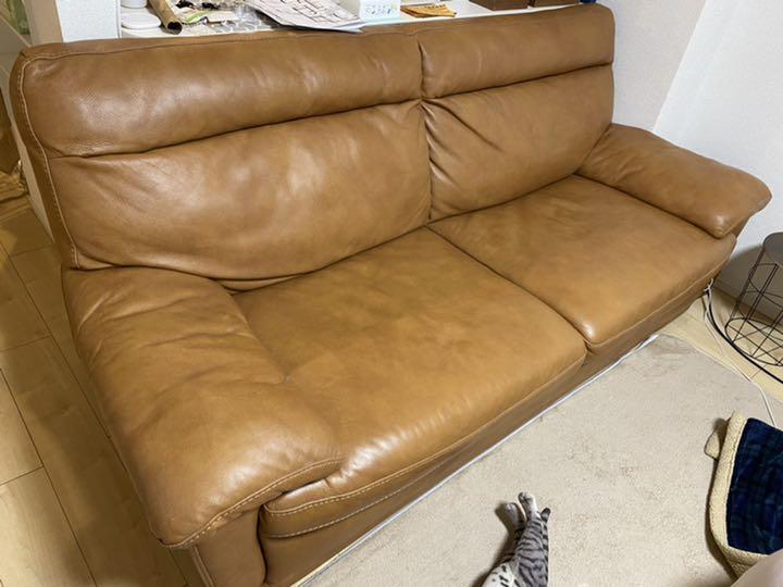最終値下げ!ニトリ 皮 ソファー