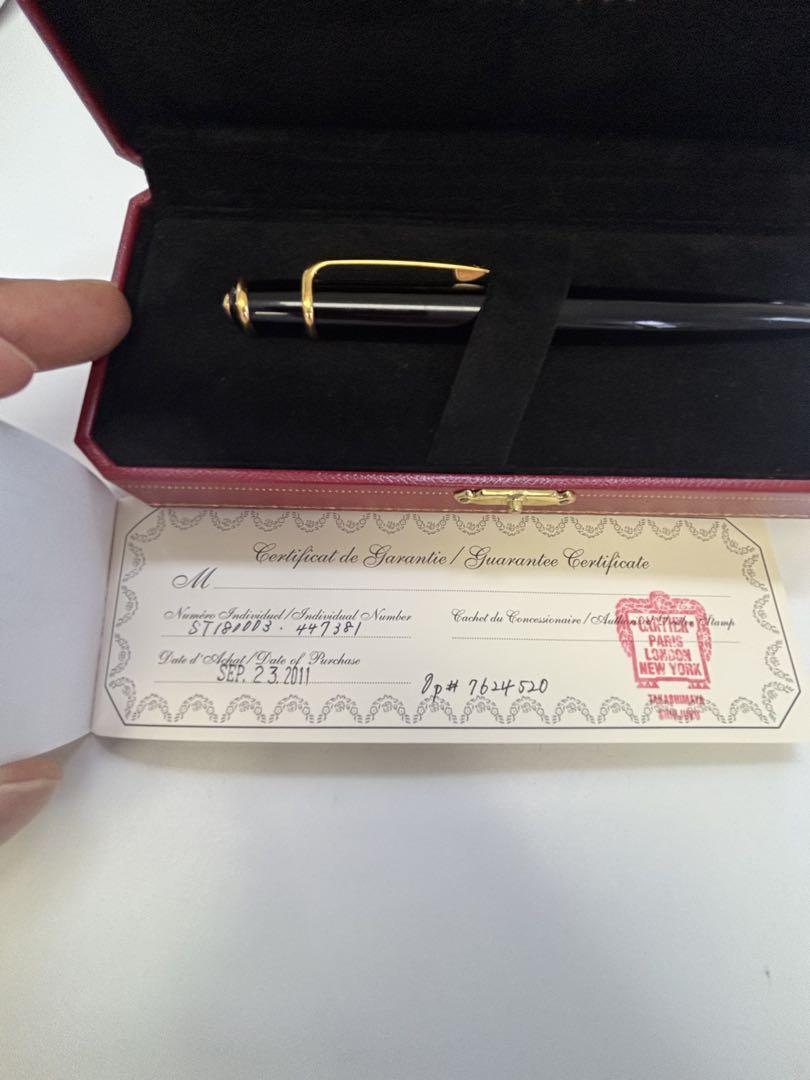 Cartier カルティエ ボールペン ブラック×ゴールド 箱付き