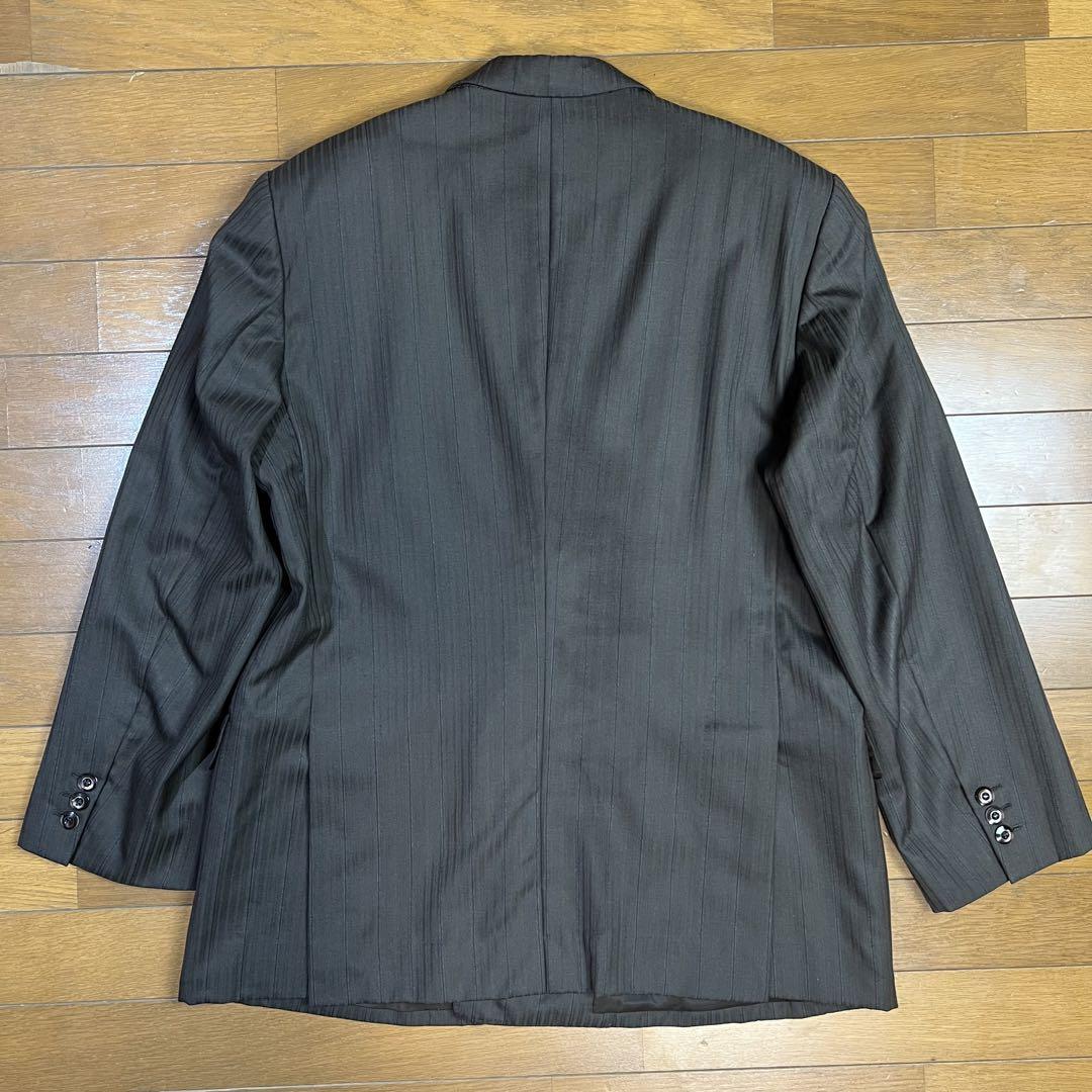 高級 オーダーメイドスーツ ダブルセットアップ スーツ BROWN ストライプ