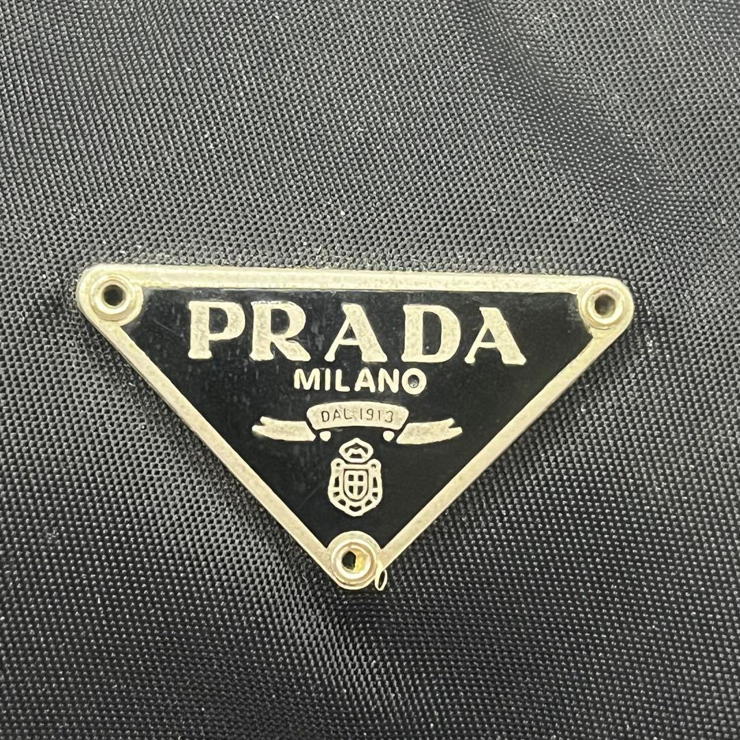PRADA プラダ ハンドバッグ ハンドポーチ ブラック 黒 レディース 画像2