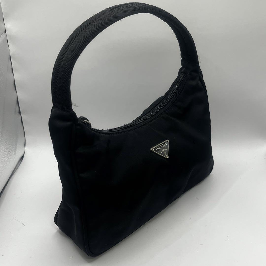 PRADA プラダ ハンドバッグ ハンドポーチ ブラック 黒 レディース 画像7
