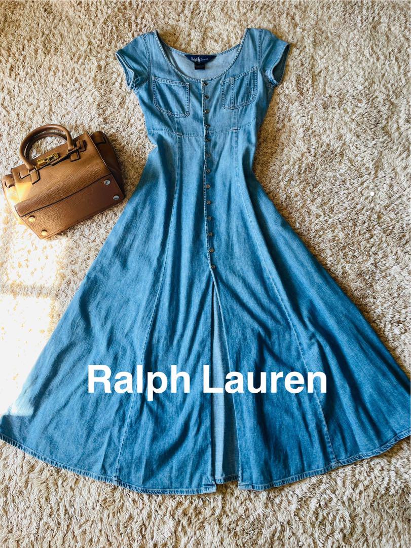 Ralph Lauren デニムマキシワンピース　ブルージーンM