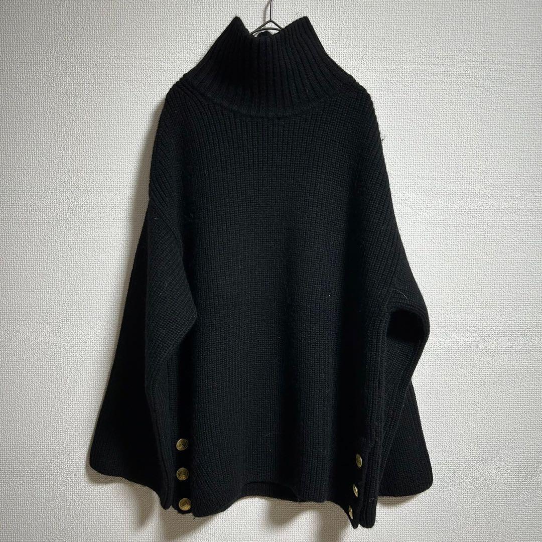 美品『TICCA』ティッカ【F】タートルビッグプルオーバー 金ボタン