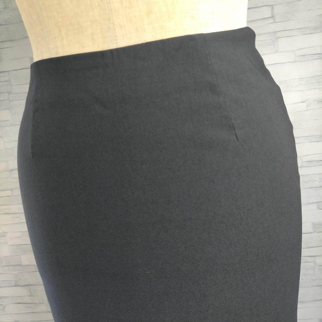 ZARA BASICサイドスリットストレッチタイトスカート36/S-M黒