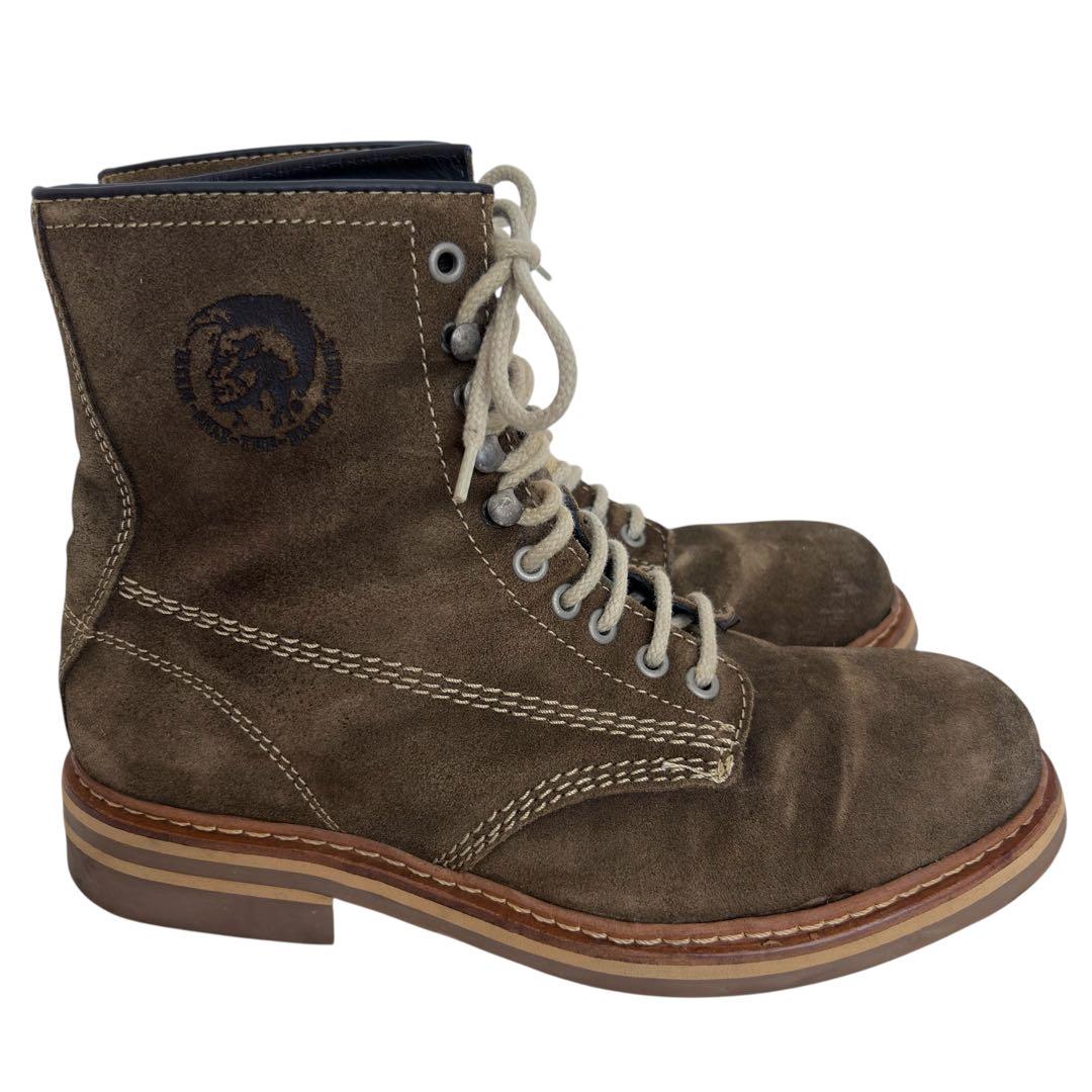 DIESEL ディーゼル レザーブーツ ブラウン スエード 27cm
