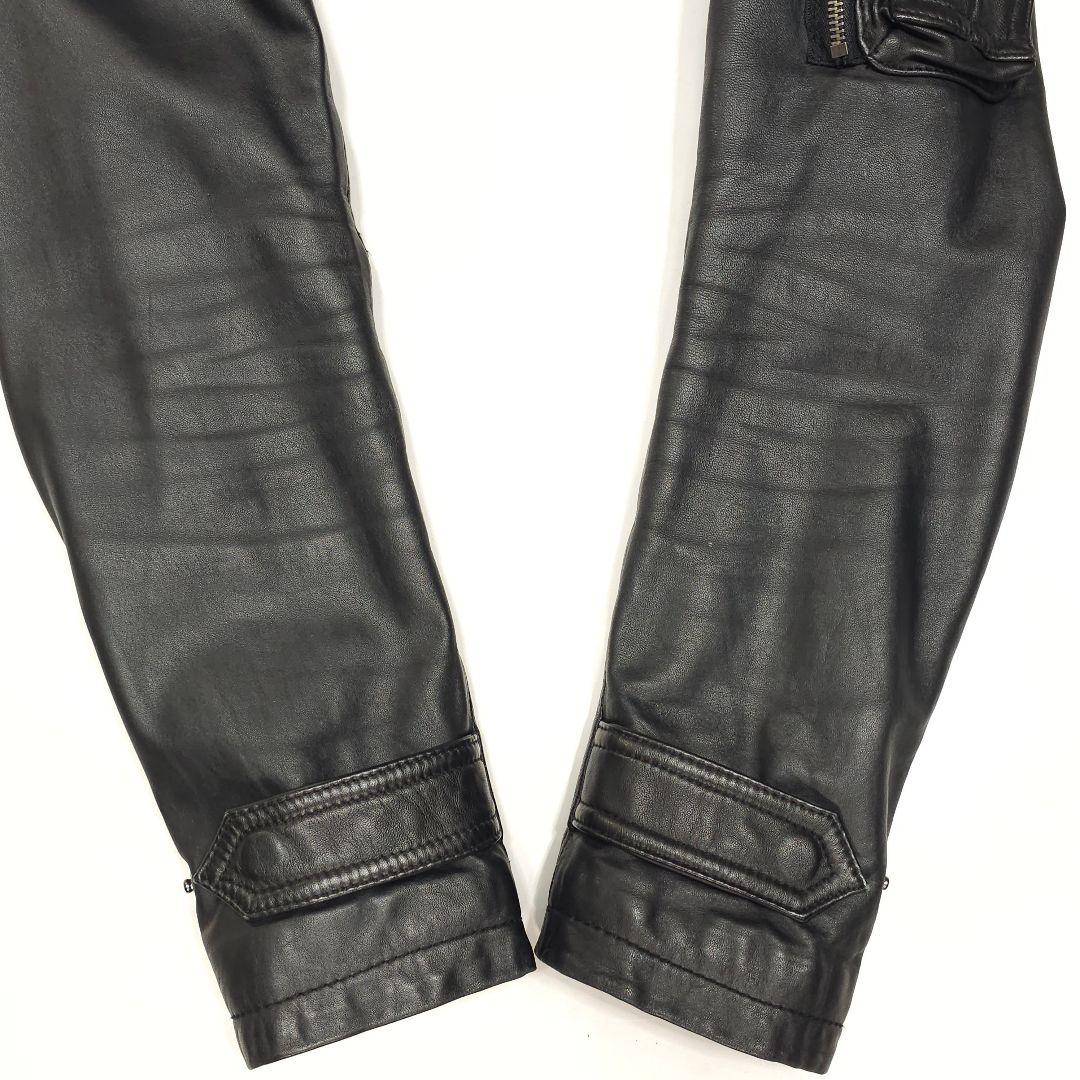 タケオキクチ レザー N-3B 羊革 フライトジャケット ミリタリー ブラック