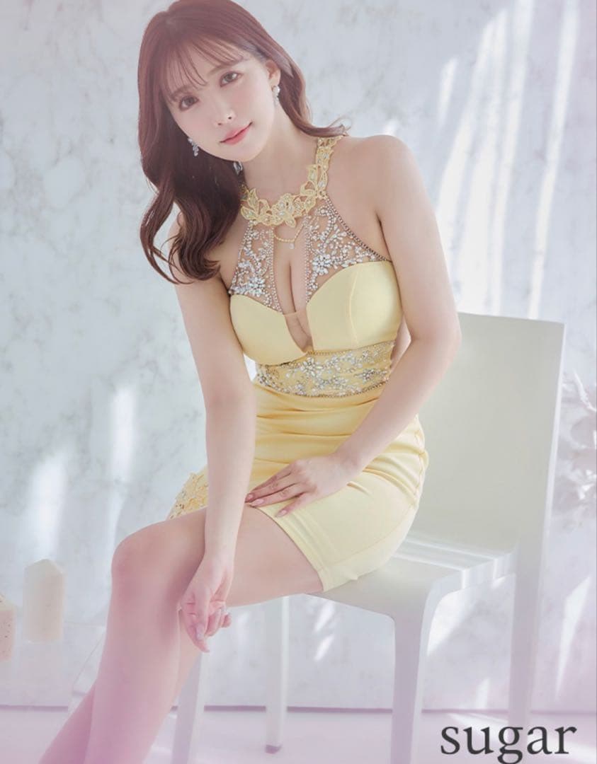 Sugar AngelR(エンジェルアール) キャバドレス イエロー XS Sugar AngelR(エンジェルアール) キャバドレス イエロー XS